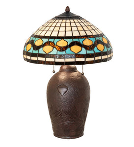 23"H Tiffany Acorn Rustic Lodge Table Lamp