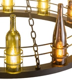 42"W Tuscan Vineyard 12 LT Wine Bottle Chandelier