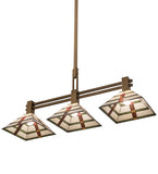 48"L Prairie Arrowhead 3 Lt Island Pendant