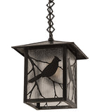 9"Sq Seneca Song Bird Outdoor Pendant