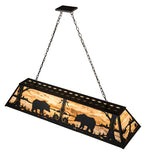 60"L Bear at Lake Oblong Pendant