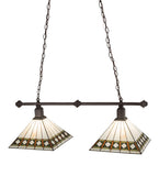 38"L Diamond Band Mission 2 Lt Island Pendant
