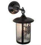 8"W Fulton Winter Pine Hanging Outdoor Wall Sconce