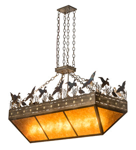 48"L Ducks in Flight Oblong Inverted Pendant