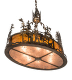30"L Quail Hunter W/Dog Oblong Pendant