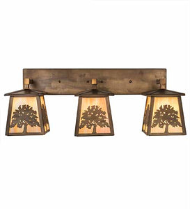 32"L Oak Tree 3 Lt Vanity Light