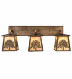 32"L Oak Tree 3 Lt Vanity Light