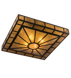 22"Sq Mission Prime Southwest Semi-Flushmount