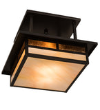 15"Sq Hyde Park "T" Mission Flush Mount