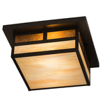 15"Sq Hyde Park "T" Mission Flush Mount