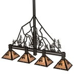 60"L Tall Pines 4 Lt Island Pendant