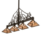 60"L Tall Pines 4 Lt Island Pendant