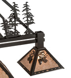 60"L Tall Pines 4 Lt Island Pendant