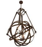 36"W Gimbal Grinado Chandelier