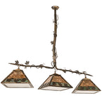 66"L Maple Leaf 3 Lt Island Pendant