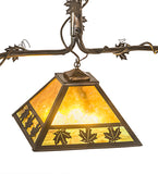 66"L Maple Leaf 3 Lt Island Pendant