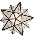 12"W Moravian Star Clear Seeded Mission Pendant