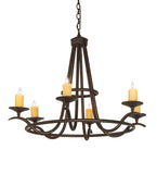 36"W Octavia 6 Lt Chandelier