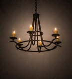 36"W Octavia 6 Lt Chandelier