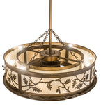 45"W Oak Leaf & Acorn Chandel-Air