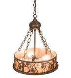 16"W Whispering Pines Lodge Inverted Pendant