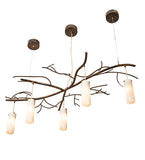 60"L Winter Solstice Cilindro 5 Lt Modern Oblong Chandelier