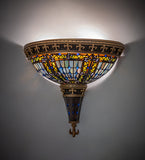 18"W Stained Glass Fleur-De-Lis Wall Sconce