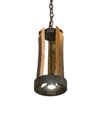 7.5"W Barrel Stave Rustic Pendant