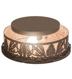 16"W Mountain Pine Flush Mount