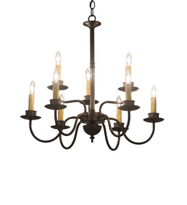 24"W Ean 2 Tier 9 Lt Chandelier