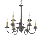 24"W Ean 2 Tier 9 Lt Chandelier