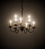 24"W Ean 2 Tier 9 Lt Chandelier