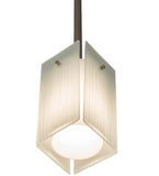 5"W Metro Frosty Rain Quadrato Modern Pendant
