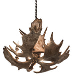 33"W Antlers Moose 10 Lt Chandelier