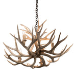 30"W Antlers Mule Deer 4 Lt Chandelier