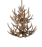 34"W Antlers Mule Deer 12 Lt Chandelier