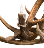 70"L Antlers Elk 10 Lt Oblong Chandelier