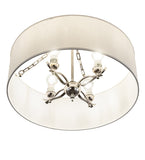 24"W Cilindro Eggshell Modern Semi-Flushmount