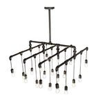 36"Sq PipeDream Alva 20 Lt Cascading Industrial Pendant