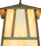 10"Sq Stillwater Double Bar Mission Elongated Ceiling Outdoor Pendant