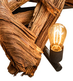 35"W Driftwood 5 Lt Rustic Chandelier