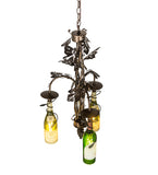 18"W Tuscan Vineyard 3 Lt Wine Bottle Chandelier
