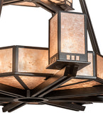 58"W Avondale 2 Tier Mission Chandelier