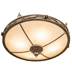 27.5"W Arabesque Floral Lodge Flush Mount