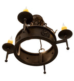 18"W Lorenzo 4 Lt Gothic Semi-Flushmount