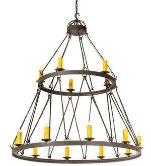 60"W Lakeshore 15 Lt Two Tier Chandelier