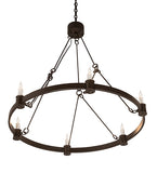36"W Kenosha 6 Lt Chandelier
