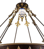 62"W Fleur-de-lis Inverted Pendant