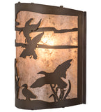 12"W Ducks in Flight Wildlife Wall Sconce