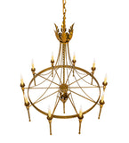 36"W Amaury 10 Lt Chandelier